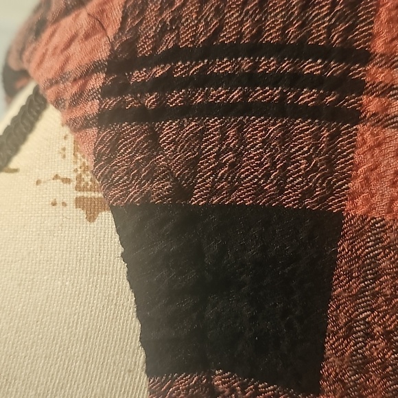 Anthropology (Cloth and Stone) Black and Pink Plaid, Long Sleeve Dress, Size XS - Picture 4 of 11